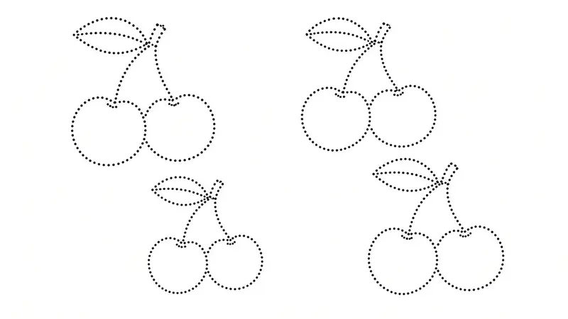 🍒 Cherries - Trace and Color