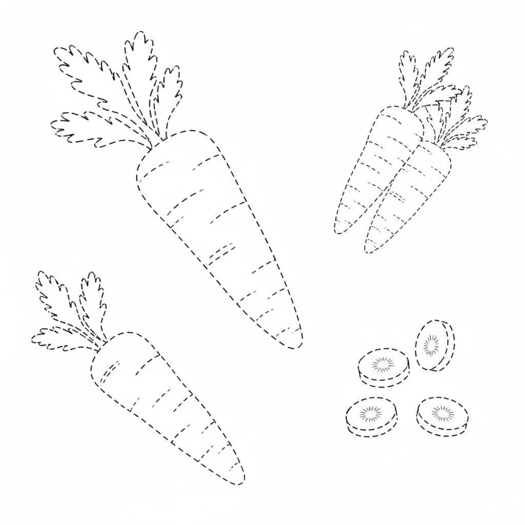 🥕 Carrot - Trace and Color