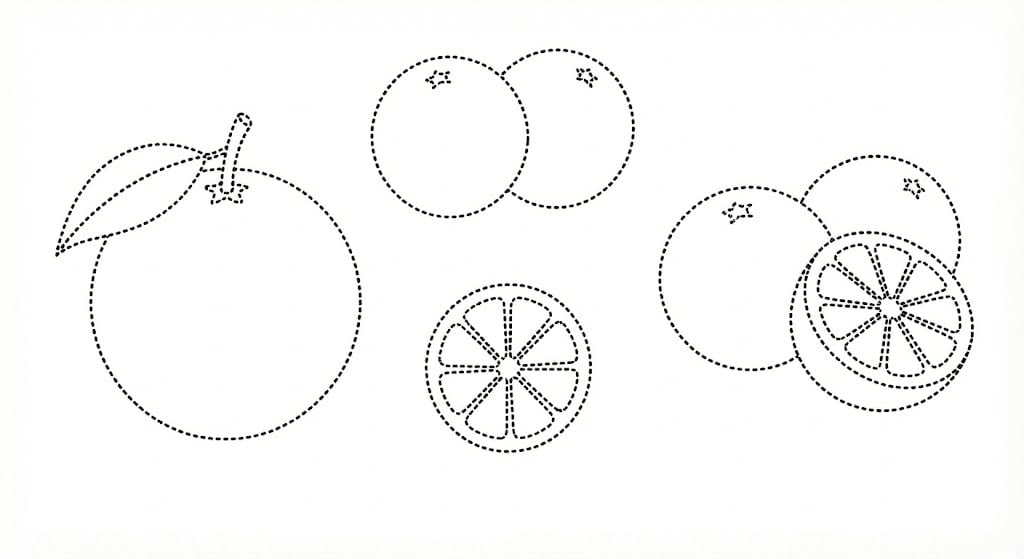🍊 Orange - Trace and Color