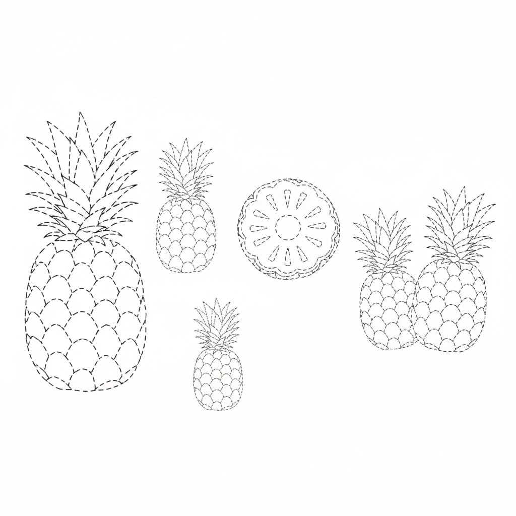🍍 Pineapple - Trace and Color