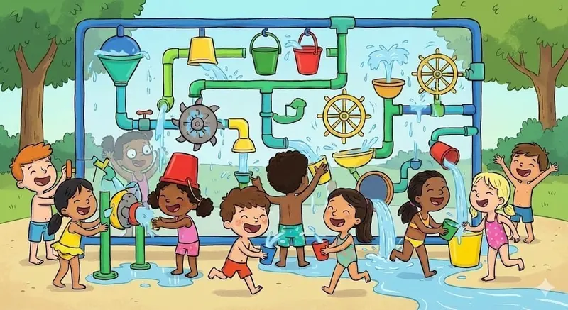 Playground Fun Jigsaw Puzzle - Water Slides & Kids Playing