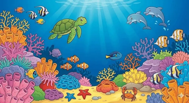 Underwater World Jigsaw Puzzle - Ocean Life, Fish, Coral & Sea Turtle