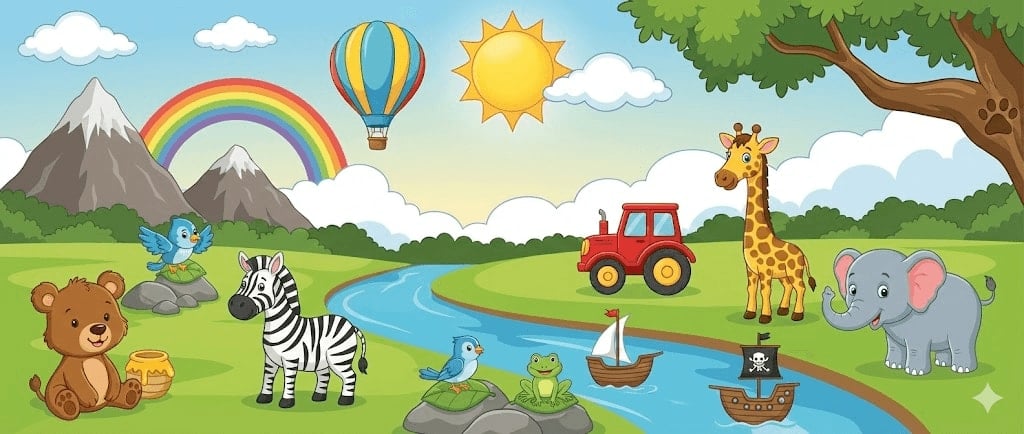 Wild Animals Jigsaw Puzzle - River Adventure with Wildlife & Nature